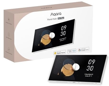 Aqara Paneel-Hub S1 Plus, Erfordert Neutralleiter, Smart Home Steuerpanel, Zigbee Hub, 2 Elektrische Schalter und 6 Drahtlose Schalter, 2.4/5 GHz Wi-Fi, Unterstützt Apple Home, Alexa, Google