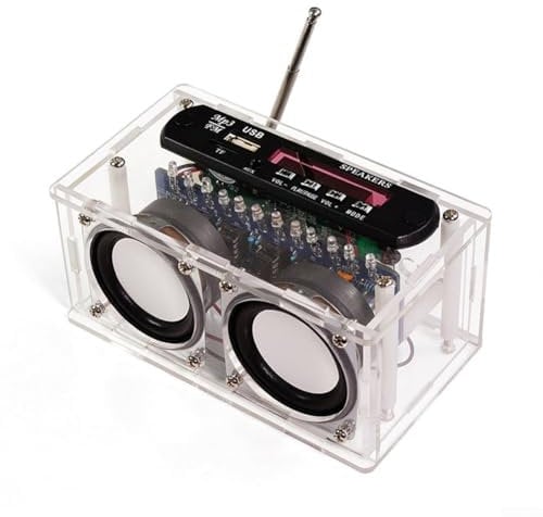 Solder Your Own FM Radio Speaker Complete DIY Kit with Remote Access and Colorful LED Lights to Enhance Any Space