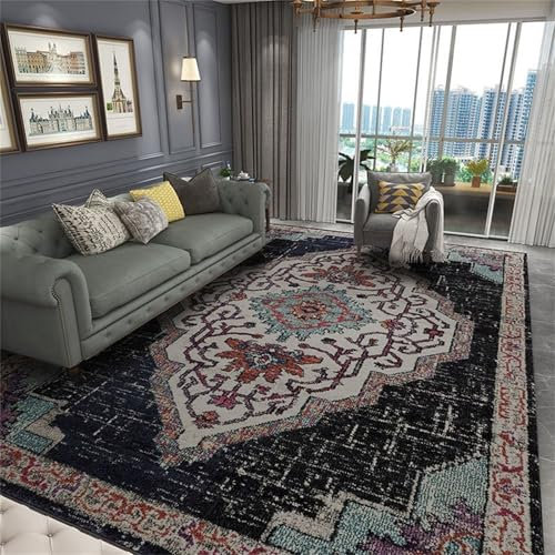 AU-SHTANG kinderteppich Dunkelblauer Teppich, feuchtigkeitsbeständiger, pflegeleichter Kristall-Samt-Teppich für Babykrabbelrugs for Living Room,dunkelblau,40x60cm