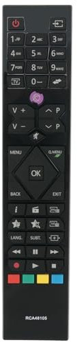 AULCMEET RCA48105 Télécommande de Remplacement Compatible avec JVC Hitachi 4K OLED Smart TV 24HYC05 32HBC0 LT-50VF30K 32HBC01C 39HB4C01 39HB4C01H 39HB564C01 43F501HK4W04 24HB4T05