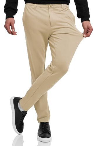 Indicode Herren Rodekro Performance Pants | Chinohose Herrenhose Super Stretch Stoffhose Bequeme Business Hose für Männer Greige, 29/34