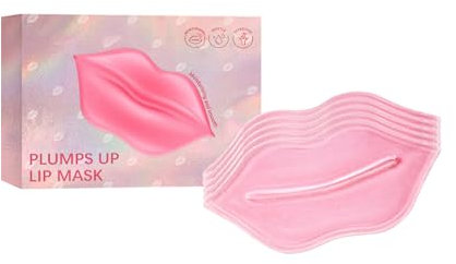 Kollagen Lippenmaske mit Hyaluronsäure - Feuchtigkeitsspendende Lip Mask gegen Lippenfalten, Sanfte Pigmentreduktion & 24h Pflege, 5 Stück - Vegan, Atmungsaktiv (1)