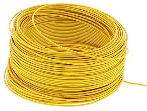 BV 1x1 100m Filo Isolato Giallo Rosso Rame PVC Cavo Elettrico 7 AC500V per Elettrodomestici, Strumenti, Illuminazione