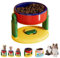 Gamelle à ventouse pour animaux de compagnie, hauteur réglable, pour chats et chiens, bol d'eau anti-déversement, facile à nettoyer, design durable (rouge)
