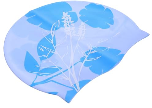 ROMISBABA Bonnet de Natation Silicone Étanche UV avec Motifs Imprimés Confortable et Antidérapant Unisexe pour Piscine Intérieure et Extérieure