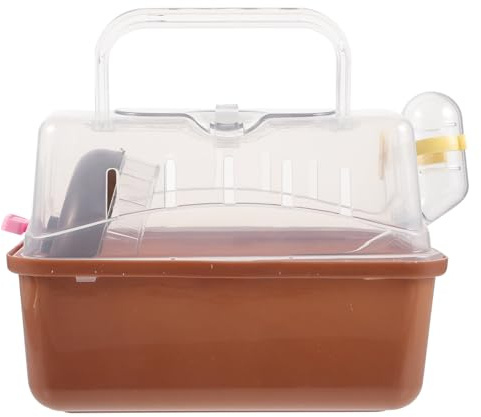 Alipis Kunststoff Hamsterkäfig für Draußen mit Belüftung Transparenter Kleintier Transportbox für Hamster Meerschweinchen Rennmäuse Atmungsaktiv und Robust