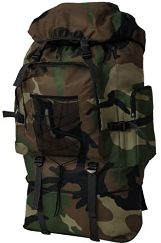 vidaXL Trekkingrucksack Armee Kampfrucksack Wanderrucksack XXL 100L Camouflage