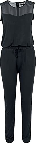 Urban Classics Damen Ladies Tech Mesh Long Jumpsuit Jumpsuit,, per pack Schwarz (black 00007), XX-Large (Herstellergröße: XXL)
