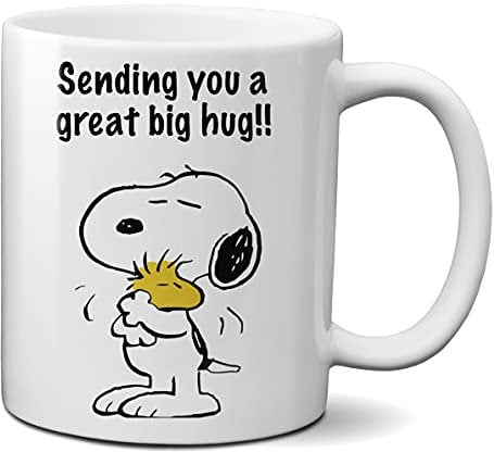 Mugtime (TM - Cartoon - Sending You a Great Big Hug - Mug Cup Funny Gifts Cute - Ceramic 330ml