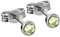 NKlaus Silber Paar Ohrstecker 925 Sterlingsilber rhodiniert 3,50mm limette Zirkonia Damen Herren 6684