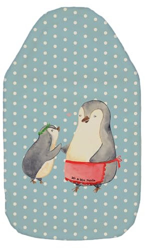 Mr. & Mrs. Panda Wärmflasche Pinguin mit Kind - Geschenk, Wärmekissen, Opa, Körnerkissen, Mutti, Geburststag, Muttertag, Lieblingsmama, Mama,