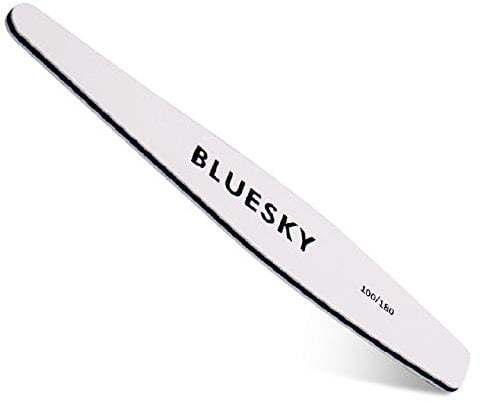 Bluesky Nail File, Curved, Professional Nail Tool For Gel Nails, Double Sided Dual Grade Grit 100/180, Emery Board, Manicure and Pedicure Accessories