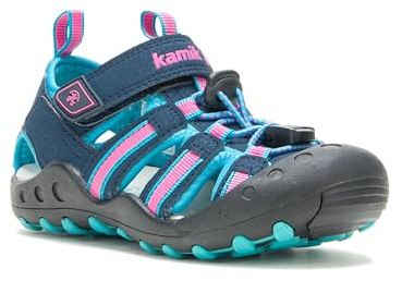 Kamik Girl's Crab (Toddler/Little Kid/Big Kid) Navy/Teal 13 Little Kid M