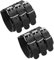 LOLIAS 2PCS Echtes Leder Armband für Herren Damen Wristband Riemen Rüstung Gürtel Schnalle Dreifachriemen Breites Armband Manschette Unisex Paar Armreif, Schwarz/Braun