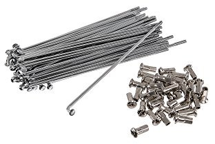 Set: Speichen mit Nippel - 143,5mm M3,5 in Chrom (16Zoll) - für Simson S50, S51, S70, KR51 Schwalbe, SR4 Vogelserie