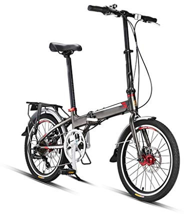 TYXTYX Faltbares Fahrrad 20 Zoll 7-Gang Klappfahrrad Folding Bike mit Gepäckträger,Alurahmen,Nabenschaltung klappräder für Erwachsene