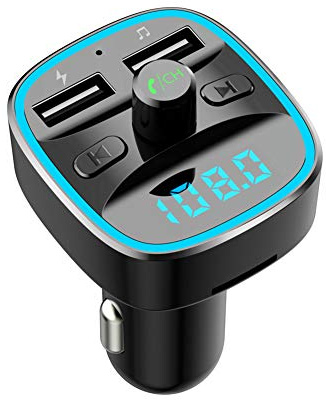 Clenp Auto MP3-Player, T25 Dual USB-Anschlüsse Smart Car Bluetooth 5.0 MP3-Musik-Player Freisprechen Schwarz