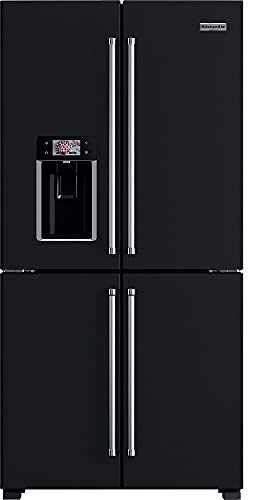 Frigo 4 porte, Distributore di Ghiaccio e Acqua, Total No Frost, display - KCQBX 18900 BLACK STEEL
