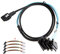 NFHK Internal 36 Pin Mini SAS SFF-8087 Host to 4 SFF-8482 Target SAS Hard Disk and IDE Power Cable 50cm