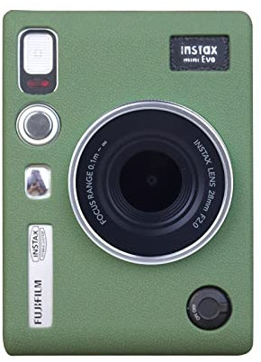 Rieibi Instax Mini Evo Housse - Coque de Protection en Silicone pour Appareil Photo instantané Fuji Instax Mini Evo - Étui léger en Caoutchouc Souple pour Fujifilm Evo - Vert