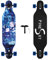 PINESKY 41 Zoll Longboard Skateboard 8-lagig Natur Ahorn Komplett Skateboard Cruiser für Cruising, Carving, Free-Style und Downhill mit T-Tool Qualle