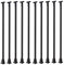 ZAQYCM Geländer Treppengeländer 10er-Pack Dekorative Metallbaluster Für Decks & Treppenhäuser, Treppengeländerpfosten Für Wendeltreppe, Veranda-Handlauf Und Dachbodenstufen, Schwarz