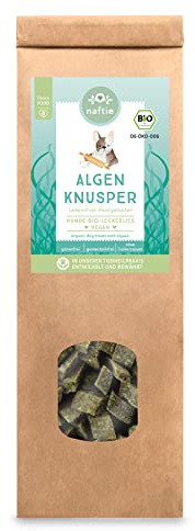 naftie Bio Algen Knusper Hundekekse Leckerli vegan - 150g | purinarm, handgebacken, Spirulina, glutenfrei, nur für artige Hunde