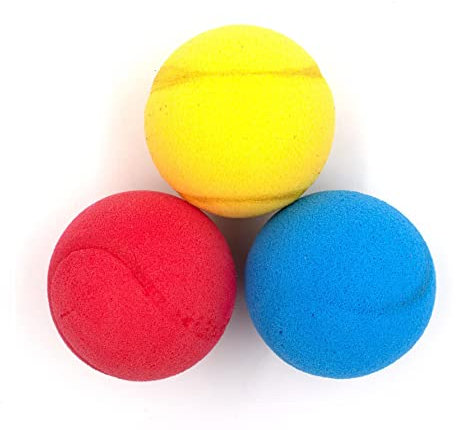 3er Set weiche Bälle Softbälle Tennisbälle Schaumstoffbälle für Kinder bunt 6,5cm