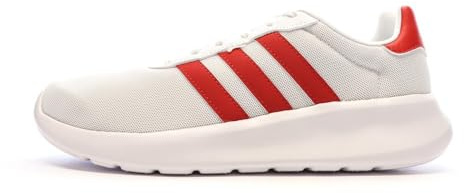 adidas Lite Racer 3.0 Herren-Sneaker, Weiß/Rot, rot, 45 1/3 EU