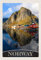 Ontrada Blechschild 20x30cm gewölbt Norwegen Europa See Häuser Boote Trip Deko Geschenk Schild