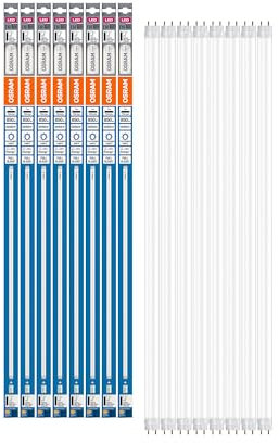 OSRAM LED TUBE T8 18 EM 720 mm, lineare LED-Röhre, 7W, 850lm, 6500K, tageslichtweißes Licht, LED-Ersatz für T8-Leuchtstoffröhren mit G13-Sockel, lange Lebensdauer, geringer Energieverbrauch,8-Pack