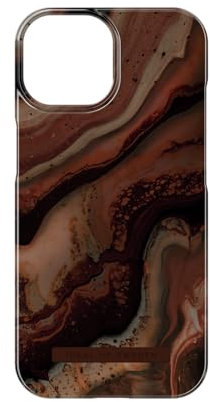 IDEAL OF SWEDEN Bedruckte Handyhülle, niedliches buntes Muster, schützende Abdeckung aus Hartplastik mit Mikrofaserfutter für das iPhone. Kompatibel mit iPhone 15 (Dark Amber)