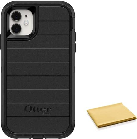 OtterBox Defender Pro Series Screenless Edition Case for iPhone 11 and iPhone XR with Cleaning Cloth - Case Only - Non-Retail Packaging - Black