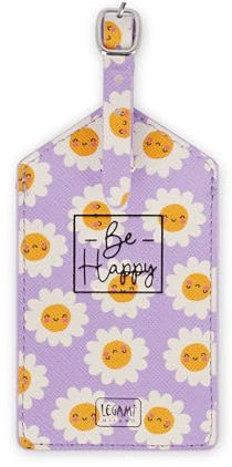 Legami - Etichetta Bagaglio, Luggage Tag per Valigia, Accessorio per Viaggio Aereo Crociera Treno, Tag del Bagaglio per Proteggi Dati in Pelle PU e Microfibra, Daisy
