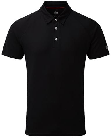 Gill Mens UV Tec Polo Top UV008 - Black Mens Size - XL