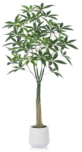 CROSOFMI Piante Finte da Interno 150 cm Grandi Piante Artificiali Alta con Vaso Balconi Moderni Decorativo(1 Pack)