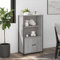 CCCINER Highboard Grau Sonoma 62x32x103,5 cm Holzwerkstoff,Moderne Hochkommode in Sonoma Eiche Viel Stauraum und stilvoller Charme für Ihr Zuhause