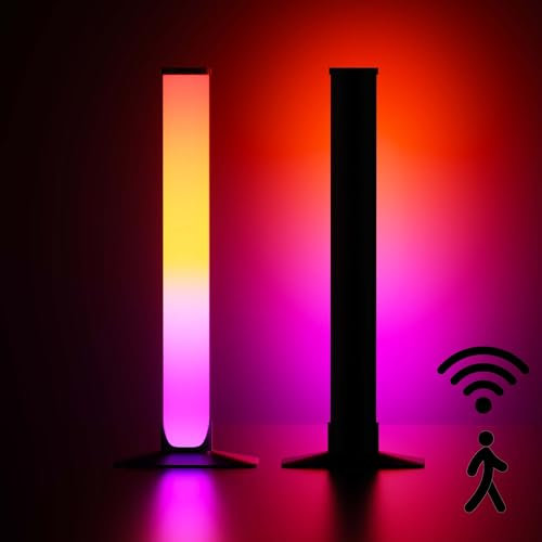 LED Light Bar,Sensor Lights Indoors 2PCS Motion Activated RGB Lights with Auto Shut-Off Timer,USB Gaming Lights TV Led Lights,Remote and APP Control,Ambient Lighting for PC,TV,Game,Room Decoration