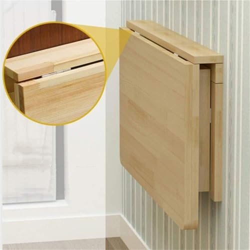 Klappbarer Wandtisch, Wand-Stehtisch aus Kiefernholz, Home-Office-Tisch, Schreibtisch, Arbeitsplatz, Computertisch (120 x 40 cm)