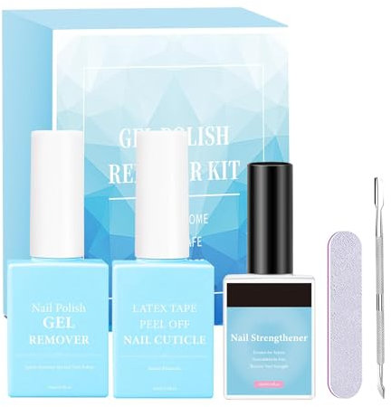 FmtwPhn Solvente per unghie professionale, per unghie naturale, detergente per unghie | gel a prova di perdite, con tampone per unghie e spingicuticole