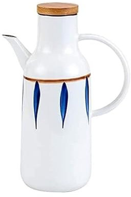 Distributeur d'huile et de vinaigre Distributeur d'huile et de vinaigre, bidon d'huile en céramique, bouteille de vinaigre de Style japonais, bouteille d'huile de cuisine blanche fabriquée à la main d