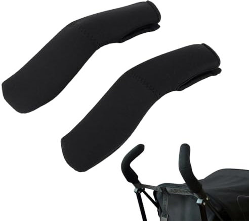 EIH1 1 paia copri maniglie per passeggino copri braccioli universali con rivestimento in pelle artificiale nera per accessori per passeggini fantastici