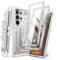 SUPCASE für Samsung Galaxy S25 Ultra Hülle Bumper Case mit 2 Vorderseite (ohne Displayschutz + mit Displayschutz) Outdoor Handyhülle mit Gürtelclip und Ständer [UBPro] für S25 Ultra (Durchsichtig)