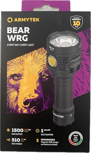 Armytek Bear LED-Taschenlampe, Akku, 1500 lm, 135 g