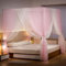 Generisch Luxuriöses Moskitonetz mit 4 Eckpfosten für Mädchenbett, Kinderbett, Kleinkinder, Mädchenbett, Schlafzimmerdekoration; Prinzessinnen-Betthimmelvorhänge für Doppelbett/Queensize-Bet