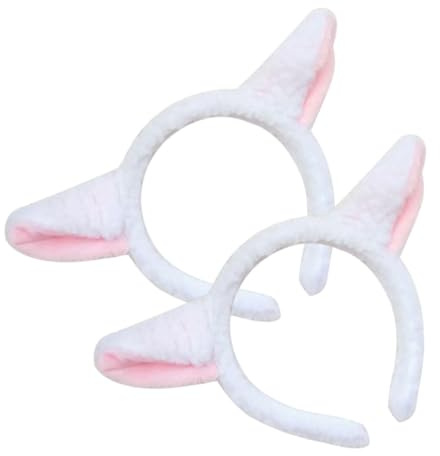 dinghaole Haarreifen mit Tiermotiven, Schafsohren auf Stirnband, Schafsohren für Kostümpartys und Veranstaltungen, 2 Stück