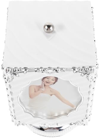 GALPADA Rotierender Musik Bilderrahmen mit Melodien Drehbarer Tisch-fotorahmen für Hochzeit Kreatives Geschenk für Eleganter Schreibtisch Schlafzimmer-dekor