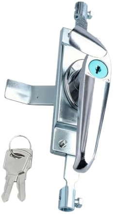 Milageto Cabinet Door Handle Locks Hardware Waterproof Replacement Thick Sturdy Secure with Keys for Home Office Furniture Accessories, Right