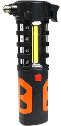 Vetrineinrete® Martello Emergenza rompi Vetro per Auto con Torcia LED e Taglia Cinture di Sicurezza martelletto salvavita frantuma vetri B30