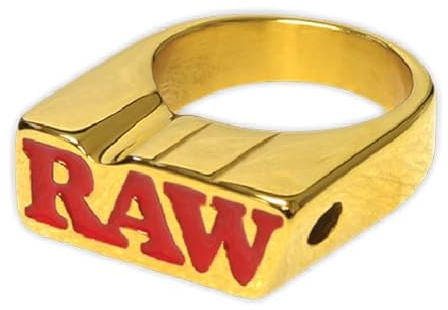 RAW Rolling Papers 24k Gold Plated Smoker Ring Gift Collector Size 9